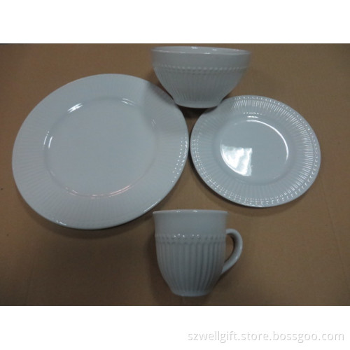 Ceramic Stoneware Coffee Cup and Saucer, Dinner Set